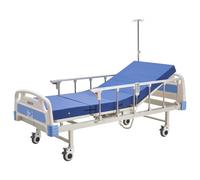 VEVOR Cama de Hospital Eléctrica de 2 Funciones, con Respaldo, Reposapiernas y Ajuste de Altura, Ruedas con Bloqueo, Colchón de Alta Densidad para Hospitalización en Easa, Capacidad de 250 kg