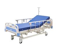 VEVOR Cama de Hospital Eléctrica de 3 Funciones, con Respaldo, Reposapiernas y Ajuste de Altura, Ruedas con Bloqueo, Colchón de Alta Densidad para Hospitalización en Easa, Capacidad de 250 kg