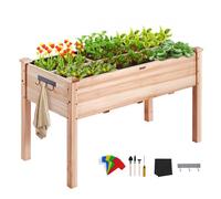 VEVOR Cama de Jardín Elevada Madera de Abeto 120x58x76 cm para Flores Vegetales