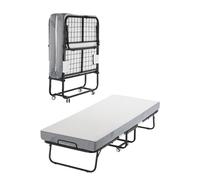 VEVOR Cama Plegable de 790 x 1900 x 396 mm con Colchón de 125 mm, Cama Plegable Individual con Estructura de Metal y Colchón de Espuma Viscoelástica, Cama Plegable de Carga de 136,1 kg, Blanco