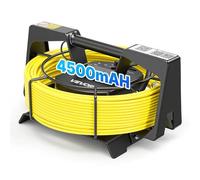VEVOR Cámara de Inspección de Tuberías 1080P con Cable Semirrígido 50 m, Cámara de Inspección Endoscópica, 12 Luces LED de 3 Niveles, Batería 4500 mAh, WiFi Inalámbrica para Alcantarillado Fontanería