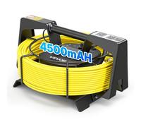 VEVOR Cámara de Inspección de Tuberías 1080P con Cable Semirrígido 50 m, Cámara de Inspección Endoscópica, 12 Luces LED de 3 Niveles, Batería 4500 mAh, WiFi Inalámbrica para Alcantarillado Fontanería