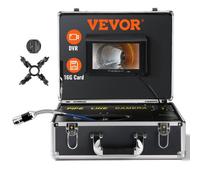 VEVOR Cámara de Inspección de Tuberías Cable de 20m Cámara de Inspección Pantalla de 7" Endoscopio con IP68 Impermeable DVR 12 LED Tarjeta SD 16GB para Tuberías Alcantarillado Hogar Fontanería 1000TVL