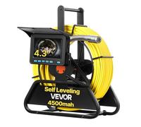 VEVOR Cámara de Inspección de Tuberías Cable de 30 m, Cámara Endoscópica con Autonivelante, Pantalla HD 1080P, Resistente al Agua IP68, con 12 LED y Tarjeta de 16 GB para Alcantarillado Fontanería