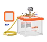 VEVOR Cámara de vacío de 2 galones, cámara de desgasificación de vacío acrílica multiusos mejorada, cámara de vacío transparente, para desgasificación de resina, desgasificación de gel de sílice