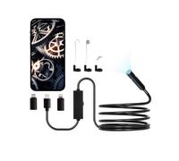 VEVOR Cámara Endoscópica, Boroscopio HD 1920P para Android e iOS, con 8 Luces LED, Cable Semirrígido de 3 m, Zoom 2X, Impermeable IP67, para Automóviles y Plomería, 3000 x 18 x 10 mm, 3 en 1