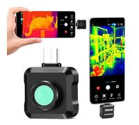 VEVOR Cámara Térmica para Android, Cámara Termográfica, Infrarroja, Resolución IR 256 x 192, Superresolución 512 x 384 TISR, 25 Hz, Rango -20 a 550 °C para HVAC Fontanería Inspección Eléctrica Móvil