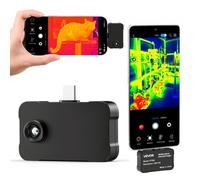 VEVOR Cámara Térmica para Android e iOS, Cámara Termográfica, Infrarroja, Resolución IR 256x192, Superresolución 512x384 TISR, Rango -20 a 550 °C, 25 Hz para Móvil Inspección Eléctrica HVAC Fontanería