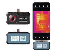 VEVOR Cámara Térmica para Android, Resolución Infrarroja IR 256 x 192 con Cámara Visual, Frecuencia de Actualización de 25 Hz Rango de Temperatura -20°C - 550°C, IP54 para Smartphone, Tablet Tipo-C