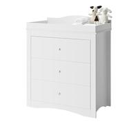 VEVOR Cambiador, Cambiador Moderno y Multifuncional de Pañales para Bebé 462 x 851 x 1010 mm con 3 Cajones y Organizador de Almacenamiento, Carga de 45,36 kg para Habitación Infantil, Blanco