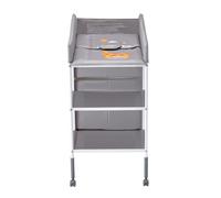 VEVOR Cambiador de bebι Estaciσn de cambio de paρales de altura ajustable con 3 cajones de tela y ruedas bloqueables Estaciσn de cambio multifunc