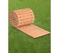 VEVOR Camino de Jardín de Madera 7,31 m x 43,2 cm, Camino de Jardín Recto Antideslizante, Camino de Exterior de Cedro Enrollable con Conexión de Cable de Acero para Jardín, Fiesta de Bodas, Patio