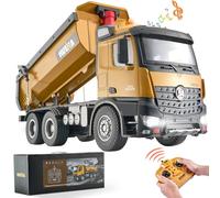VEVOR Camión Volquete Control Remoto 10 Canales Camión Volquete RC 1:14 Vehículo de Construcción de Juguete Plástico con Luz Carga de 3,18 kg, 2 Baterías Recargables, para Niños Más de 8 Años