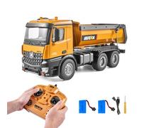 VEVOR Camión Volquete Control Remoto 10 Canales Camión Volquete RC 1:14 Vehículo de Construcción de Juguete Plástico con Luz Carga de 3,18 kg, 2 Baterías Recargables, para Niños Más de 8 Años