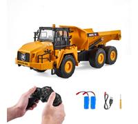 VEVOR Camión Volquete Control Remoto 11 Canales Camión Volquete RC 1:16 Vehículo de Construcción de Juguete Cabina de Metal Carga de 2 kg, Luz, 2 Baterías Recargables, para Niños Más de 8 Años
