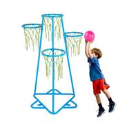 VEVOR Canasta de Baloncesto para Niños, Canasta de Baloncesto de Altura Ajustable con 4 Aros y 3 Pelotas, Juego de Juguetes de Baloncesto para Interiores y Exteriores para Niños de Todas Las Edades
