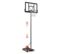 VEVOR Canasta de Baloncesto para Exterior/Interior Portátil Altura Ajustable de 122-305 cm Tablero de 112 cm con Soporte con Ruedas y Base Ponderada para Adultos y Niños, Entrenamiento de Baloncesto