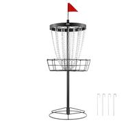 VEVOR Canasta de Golf con Disco de 24 Cadenas Objetivo de Golf con Disco de Acero Portátil Canasta de Golf con Disco para Uso Interior y Exterior, Equipo de Entrenamiento Profesional, Negro