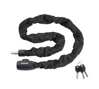 VEVOR Candado de Cadena Integrado para Bicicleta de φ8 x 1200 mm con 4 Llaves, Candado de Cadena Resistente Antirrobo de Seguridad para Bicicletas, Motocicletas, Scooters, Puertas, Vallas, Portones