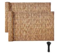 VEVOR Cañizo de Ocultación y Decoración para Jardín, 1,2 x 4 m, Valla Natural, Paquete de 2 Piezas, Brezo y Mimbre de Cerramiento para Exterior, Pantalla de Privacidad para Terrazas Patios Balcones