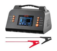 VEVOR Cargador Batería Coche 20A 6V 12V 24V para Litio LiFePO4 Plomo-ácido | Compatible con Vehículos, Cortacésped, ATV, Caravana Compacta, Mantenedor de Carga Lenta, Pantalla LCD, Carga en 7 Etapas