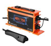 VEVOR Cargador de batería de carrito de golf de 48 voltios, 15 amperios, cargador de batería inteligente con enchufe RXV, compatible con baterías de plomo ácido AGM/GEL/EFB MF inundadas NMC LiFePO4