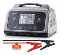 VEVOR Cargador de Batería Inteligente 30 A para Baterías de Plomo-ácido y LiFePO4, 6 V, 12 V, 24 V, con Pantalla LCD, Mantenedor de Carga Lenta y Desulfatador, para Coche, Motocicleta, Cortacésped