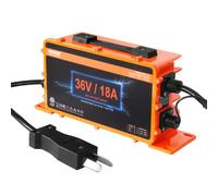 VEVOR Cargador de batería para carrito de golf de 36 voltios, 18 amperios, cargador de coche inteligente para club con enchufe Crowfoot, compatible con baterías de plomo-ácido AGM/GEL/EFB MF NMC LiFeP