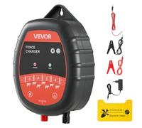 VEVOR Cargador para Cercas Eléctricas de 1 J con Indicador LED, Alcance de 3 km, Potente Cargador Enchufable para Cercas, Previene la Intrusión de Animales Salvajes en Ganado y Aves de Corral