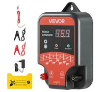 VEVOR Cargador para Cercas Eléctricas de 3 J con Indicador LED, Alcance de 3 km, Potente Cargador Enchufable para Cercas, Previene la Intrusión de Animales Salvajes en Ganado y Aves de Corral