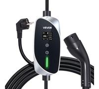 VEVOR Cargador para Vehículo Eléctrico Tipo 2 Monofásico 3,6 kW 16 A, Cargador de Pared EV con Cable de 6 m, Punto de Carga con Enchufe Schuko, Pantalla LCD, Estación de Carga y Caja de Control IP66
