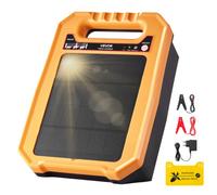 VEVOR Cargador Solar para Cercas 0,3 J Alcance de 3 km Kit de Energizador para Cercas Eléctricas Resistente a la Intemperie, 7 Días de Autonomía para Ganado, Aves de Corral, Protección de Jardines