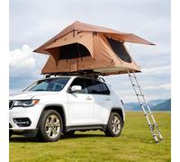 VEVOR Carpa de Techo Rígida, Carpa de Techo Rígida Naturnest para 2-3 Personas, Carpa de Techo Rígida Plegable con Escalera Telescópica, Colchón, Funda de PVC, Impermeable para Jeep, SUV, Furgoneta, C