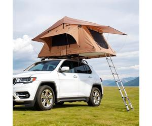 VEVOR Carpa de Techo Rígida, Carpa de Techo Rígida Naturnest para 2-3 Personas, Carpa de Techo Rígida Plegable con Escalera Telescópica, Colchón, Funda de PVC, Impermeable para Jeep, SUV, Furgoneta, C