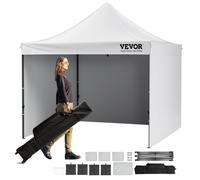VEVOR Carpa Gazebo Emergente 304,8x304,8cm Carpa para Cenador Impermeable de Paredes Laterales Extraíbles Resistente a los Rayos UV con Bolsa con Ruedas para Exteriores, Jardín, Fiesta, Camping, Patio