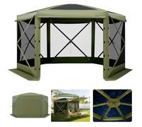 VEVOR Carpa Plegable de 6 Lados 3 x 3 m, Pérgola de Jardín con Techo Desmontable y Bolsa de Transporte, Carpa de Exterior para 6 a 8 Personas, para Fiesta, Camping, Playa, Patio, Jardín, Verde