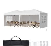 VEVOR Carpa Plegable Emergente de 5,9 x 2,96x2,65 m con Paredes Laterales Blanco