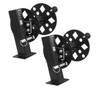 VEVOR Carrete de Cable de Soldadura, Juego de 2, Enrollador de Manguera de Acero para 45,7 m (50 mm²) y 38 m (70 mm²), con Pasador de Bloqueo para Obras, Camiones de Servicio y Mantenimiento de Flotas