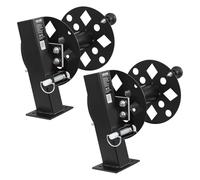 VEVOR Carrete de Cable de Soldadura, Juego de 2, Enrollador de Manguera de Acero para 45,7 m (50 mm²) y 38 m (70 mm²), con Pasador de Bloqueo para Obras, Camiones de Servicio y Mantenimiento de Flotas