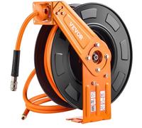 VEVOR Carrete de Manguera de Aire Retráctil 3/8" 19,81 m Máxima 300PSI 4 Piezas