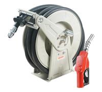 VEVOR Carrete de Manguera de Combustible 19 mm x 20 m Carrete de Manguera Diésel Retráctil Extra Largo Boquilla de Combustible Automática de Caucho NBR 300 PSI para Barco, Vehículo, Camión Cisterna