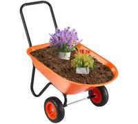 VEVOR Carretilla de 2 Ruedas para Jardín Carga de 180kg Carro para Jardín Granja