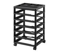 VEVOR Carrito de Almacenamiento con Ruedas para Álbumes de Recortes 6 Niveles con Organizador Superior 4 Ruedas Extraíbles para Suministros de Oficina, Arte, Manualidades, Cajas No Incluidas