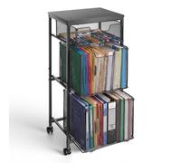 VEVOR Carrito Móvil de Archivos con Ruedas 3 Niveles Mueble Organizador | Almacenamiento de Documentos para Estudio Oficina, 3 Cajones de Malla, 780 x 300 x 380 mm, Estilo Bajo la Mesa, Carga 20,5 kg