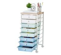 VEVOR Carrito Organizador de Metal con 8 Cajones, Carrito Almacenamiento