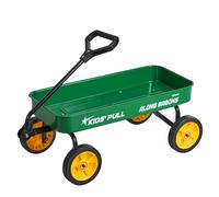 VEVOR Carro de Arrastre para Niños, Soporta hasta 80 kg, Todoterreno con Asa, Cumpleaños para Niños, Jardinería, Playa y Camping, Verde, 1010 x 480 x 360 mm