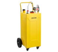 VEVOR Carro de Combustible de 113,6L con Depósito Diésel Bomba Eléctrica | Tanque de Combustible con 4 Ruedas, Acero al Carbono, para Exterior, Garaje, Tractores, Carretillas Elevadoras, Cargadoras