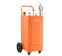 VEVOR Carro de Combustible de 132,5 L con Depósito de Gasolina y Diésel, Tanque de Combustible con Bomba Manual de Trasvase Bidireccional, 4 Ruedas, Acero al Carbono, para Granja, Garaje y Exterior
