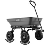 VEVOR Carro de Jardín con Función Basculante Carga de 181 kg, Carro de Jardín de Polietileno Mecanismo de Volcado de 90°, con Ruedas Giratorias de 180°, Rodamientos Flexibles de 270° para Plantas
