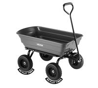 VEVOR Carro de Jardín con Función Basculante Carga de 272 kg, Carro de Jardín de Polietileno Mecanismo de Volcado de 90°, con Ruedas Giratorias de 180°, Rodamientos Flexibles de 270° para Plantas